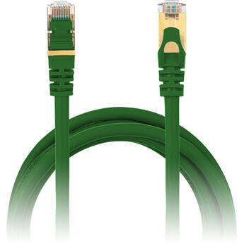 Power Technologies Snagless Network Cables with Gold-Plated RJ45 Connectors (1', Green)