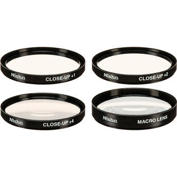 Nisha 55mm Close-Up Lens Set (+1, +2, +4, Macro)