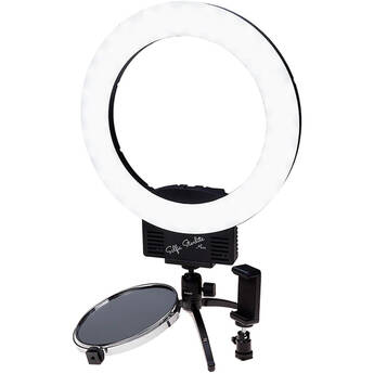 FotodioX Selfie Starlite Mini Vlog Bi-Color Ring Light with Tabletop Tripod (Black, 12")