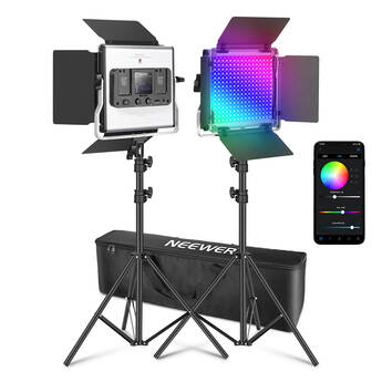 Neewer Upgraded 660 PRO II RGB LED Light Panel (2-Light Kit)