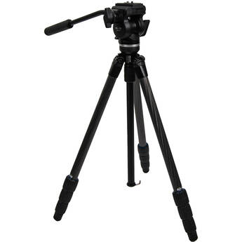 SLIK Pro CF-634 Tripod with SVH-520 Fluid Video Head (Black)