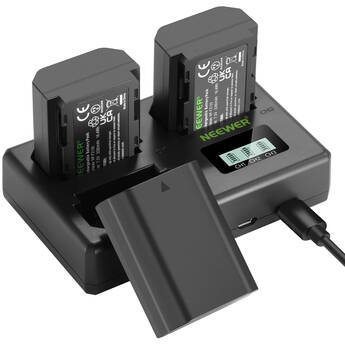Neewer NP-FZ100 Rechargeable Batteries (3-Pack) and Charger Kit