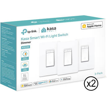 TP-Link KS220 Kasa Smart Wi-Fi Dimmer Switch (6-Pack)