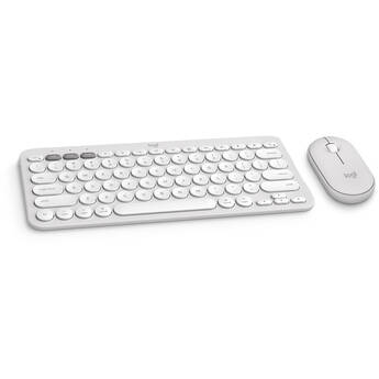 Logitech Pebble 2 Wireless Keyboard and Mouse Combo for Mac (Tonal White)