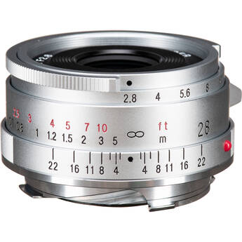 Voigtlander 28mm f/2.8 Color-Skopar Type II Aspherical Lens (Leica M, Silver)