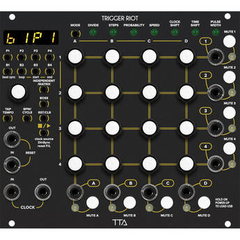 Tiptop Trigger Riot Sequencer Eurorack Module (28 HP, Black)