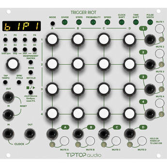 Tiptop Trigger Riot Sequencer Eurorack Module (28 HP, White)
