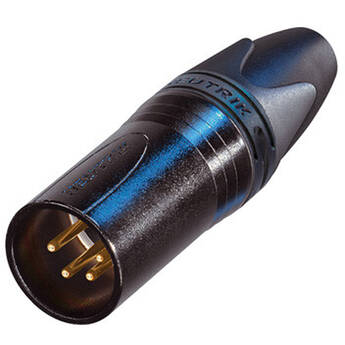 NEUTRIK NC4MXX-B XLR Male cable connector, black shell, gold-plated contacts