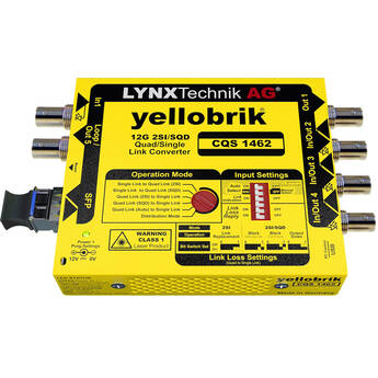 Lynx Technik AG yellobrik 12G 4 x 3G-SDI Bidirectional SQD/2SI Quad Link to Single Link Converter