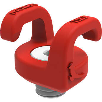 Kondor Blue 3/8"-16 Mondo Ties Cable Management Clips (Cardinal Red, 4-Pack)