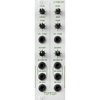 Tiptop CYMBL909 Crash and Ride Cymbal Eurorack Module (4 HP)