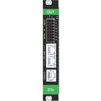 Kramer 2-Port 4K60 4:4:4 HDBaseT Modular Output Card with Analog Audio