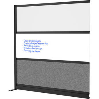 Luxor Modular Room Divider Add-On Wall (70 x 70", Black, Wide Paneling)