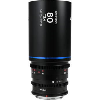 Venus Optics Laowa Nanomorph 80mm T2.4 1.5x S35 Anamorphic Lens (FUJIFILM X, Blue Flare)