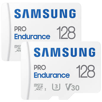Samsung 128GB PRO Endurance microSDXC Memory Card with SD Adapter (2-Pack)