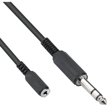 Pearstone 3.5mm Mini Female to 1/4" Male Stereo Audio Extension Cable (10')