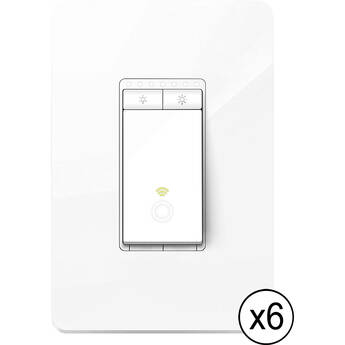 TP-Link HS220 Smart Wi-Fi Light Switch with Dimmer (6-Pack)
