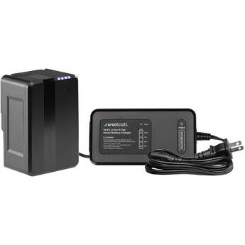 Westcott MV95 Mini V-Mount Lithium-Ion Battery with Charger (14.8V, 6400mAh)