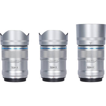 Sirui Sniper f/1.2 Autofocus 3-Lens Kit (Sony E, Silver)