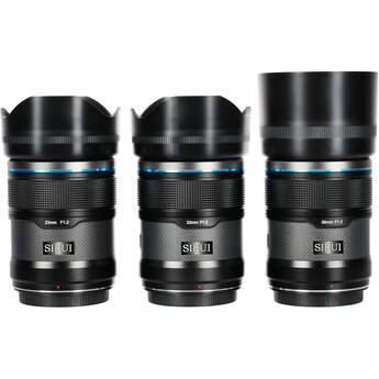 Sirui Sniper f/1.2 Autofocus 3-Lens Kit (FUJIFILM X, Black)