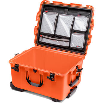 Nanuk 960 Survival Gear Wheeled Hard Case with Lid Organizer (Orange, 79L)