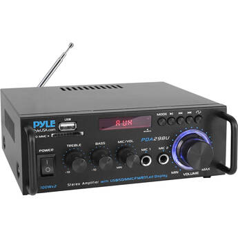Pyle Home PDA29BU.6 Compact Stereo Amplifier with Bluetooth