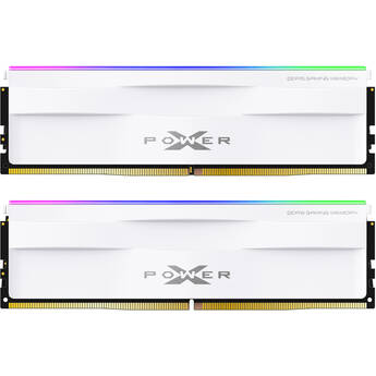 Silicon Power 32GB Zenith RGB 6000 MT/s DDR5 Desktop Memory Kit (2 x 16GB, White)