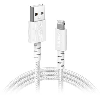 Anker Powerline Select+ Braided USB-A to Lightning Cable (10', White)