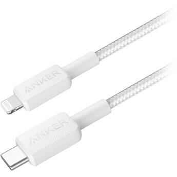 Anker Bio-Braided USB-C to Lightning Cable (White, 6')