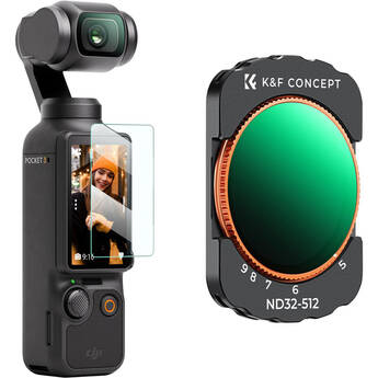 K&F Concept Nano-X Series VND32-512 Filter with Green Coating for DJI Osmo Pocket 3 (5 to 9 Stops)