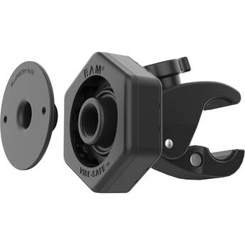 RAM Mounts RAM Tough-Claw Small Clamp Base with Vibe-Safe Adapter