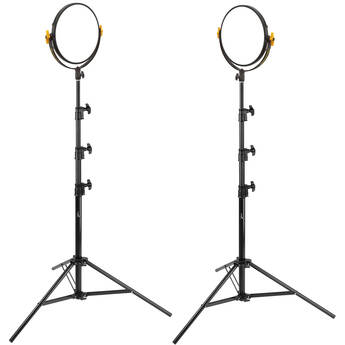 Genaray Mini Moon 11" RGB LED Light Panel (2-Light Kit with Stands)