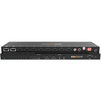 BZBGEAR 2x8 UHD 4K Splitter/Distribution Amplifier with CEC Turn On/Off TV