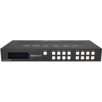 BZBGEAR 6x2 4K Conference Room Presentation Switcher Scaler with HDMI/VGA/USB-C/DP & Audio