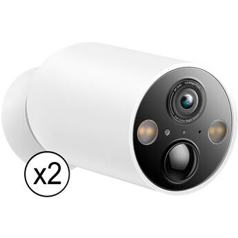 TP-Link Tapo C425 Smart Wire-Free Security Camera with Night Vision & Spotlights (2-Pack)