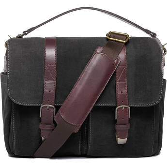 ONA Brixton Camera/Laptop Messenger Bag (Black Canvas)