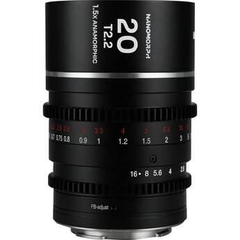 Venus Optics Laowa Nanomorph 20mm T2.2 1.5x MFT Anamorphic Lens (Micro Four Thirds, Silver Flare)