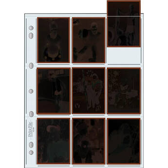 Print File 120-9HB Archival Storage Page for 9 Negatives (2.6 x 3.6" Pockets, 25-Pack)