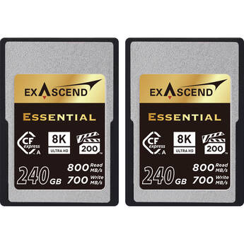 Exascend 240GB Essential Series CFexpress Type A Memory Card (2-Pack)