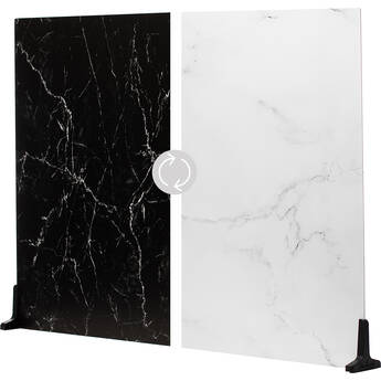 V-FLAT WORLD Duo-Board Double-Sided Background (Onyx Marble / Alpine Marble, 30 x 40")