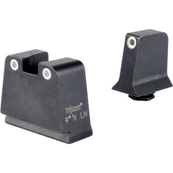 Trijicon Suppressor/Optic Sight Set for Glock Slim Frame (White Front Outline, White Rear)