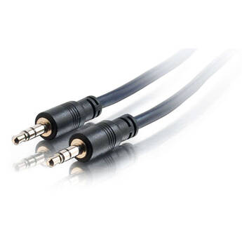 C2G 3.5mm Plenum-Rated Stereo Audio Cable with Low-Profile Connectors (25')