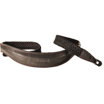 Oberwerth Triberg Leather Camera Strap (Black/Red, 51.2")