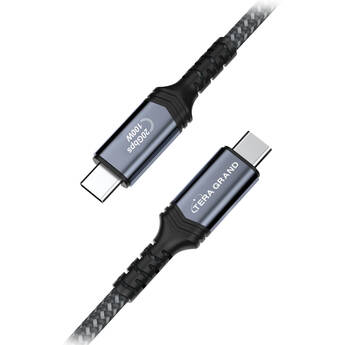 Tera Grand USB-C 3.2 Gen 2x2 Cable (Black/Gray, 6')