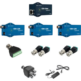 NVT Phybridge 1701+ Base Extender Kit with 3x Link Adapter, Power Supply, Terminal Adapters & Coax Splitter