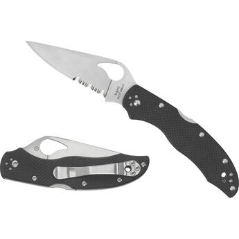 Spyderco byrd Harrier 2 Folding Knife (CombinationEdge Blade, G10 Handle)