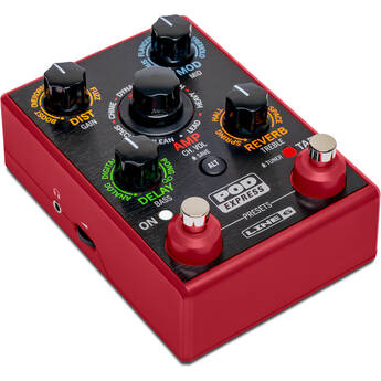 Line 6 POD Express Guitar Amplifier and FX Processor Pedal (Red)