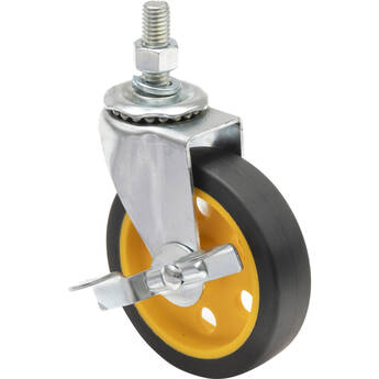 MultiCart Caster Wheel with Brake for R2 and R6 Carts (4 x 1", 2-Pack)