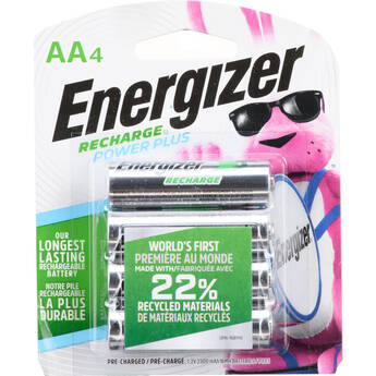 Energizer AA NiMH Rechargeable Batteries (2300mAh, 4 Pack)