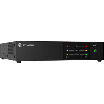 Dynacord V600:2 Two-Channel 600W Power Amplifier for Commercial Installations (1 RU, 1/2-Rack)